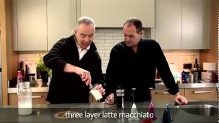 aerolatte  milk frother makes three layer caffè latte macchiato [upl. by Yates]