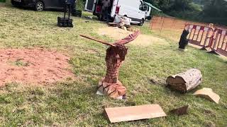 A fabulous range of wooden sculpture at Caerleon festival 2024 [upl. by Anzovin997]